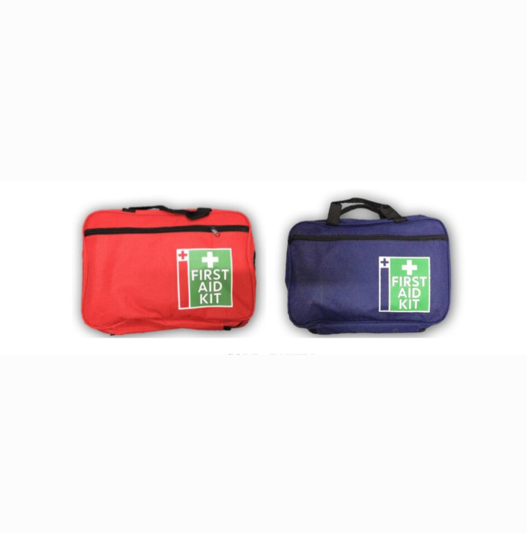 FIRST AID KIT – Essential Kit – Blue or Red (With Handles)