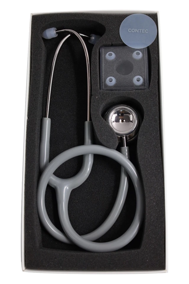 Stethoscope Dual Head SC23 – Black, Pink, White & Grey - Image 3