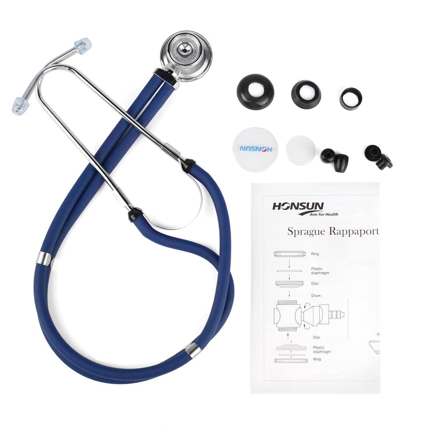double tube stethoscope with dual head chest piece
